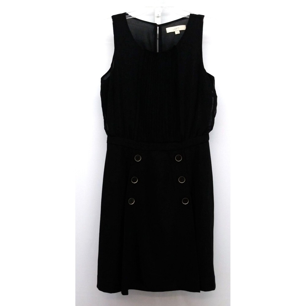 Loft Dress Women's Size 4 Black Sleeveless